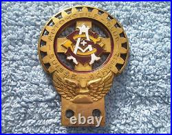 VINTAGE 1930s AUTOMOBILE CLUB OF SWITZERLAND CAR BADGE SWISS/SUISSE/SCHWEIZ