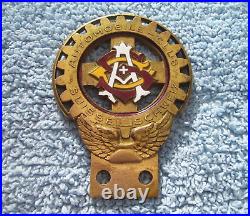 VINTAGE 1930s AUTOMOBILE CLUB OF SWITZERLAND CAR BADGE SWISS/SUISSE/SCHWEIZ