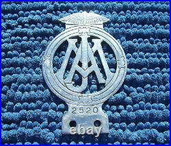 VINTAGE 1930s JERSEY MOTOR ASSOCIATION CAR BADGEJMA CHANNEL ISLANDS AA/RAC RARE