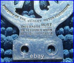 VINTAGE 1930s JERSEY MOTOR ASSOCIATION CAR BADGEJMA CHANNEL ISLANDS AA/RAC RARE