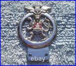 VINTAGE 1950s AYR WHA DAUR MEDDLE WI ME CAR BAR BADGE SCOTTISH/SCOTLAND LION