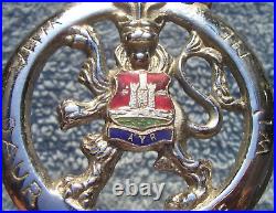 VINTAGE 1950s AYR WHA DAUR MEDDLE WI ME CAR BAR BADGE SCOTTISH/SCOTLAND LION