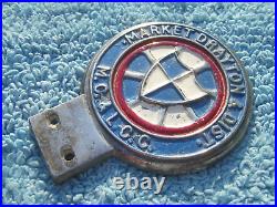 VINTAGE 1950s MARKET DRAYTON&DISTRICT MOTORCYCLE&LIGHT CAR CLUB BADGESHROPSHIRE