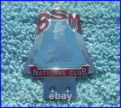 VINTAGE 1960s BRITISH SCHOOL OF MOTORING CAR BADGEBSM DRIVING INSTRUCTOR EMBLEM