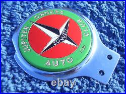 VINTAGE 1960s JUPITER OWNERS AUTO CLUB CAR BADGE JOWETT LE MANS RARE EARLY TYPE