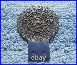 VINTAGE 1960s RICHARD COSTAIN CAR CLUB BADGEISLE OF MAN/LIVERPOOL HOUSE BUILDER