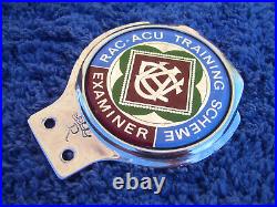 VINTAGE 1960s ROYAL AUTOMOBILE CLUB EXAMINER CAR BADGE RAC/ACU TRAINING STAFF