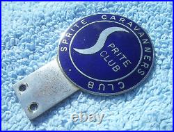 VINTAGE 1960s SPRITE CARAVANNERS CLUB GB CAR BADGE CLASSIC BRIT CARAVAN/CAMPING