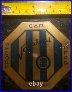 Vagabond Sports Car Club Brass Badge Emblem San Antonio Texas Rare 4