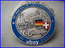 Very nice vintage INTERNATIONAL BMW RALLYE LACS & MONTAGNES 2003 Car Club Badge