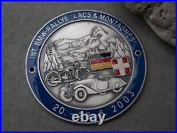 Very nice vintage INTERNATIONAL BMW RALLYE LACS & MONTAGNES 2003 Car Club Badge