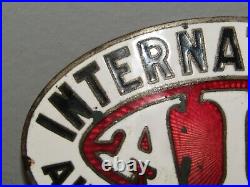 Vintage 1930s International Automobile Ass'n Porcelain AIA Club Automobile Badge