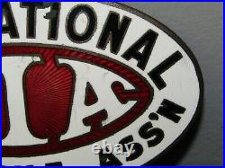 Vintage 1930s International Automobile Ass'n Porcelain AIA Club Automobile Badge