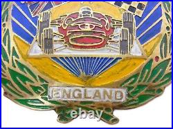 Vintage 1950's 1960's Silverstone's Circuit England Car Badge Auto Emblem