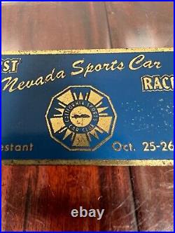 Vintage 1958 California Sports Car Club Races Nevada Dash Emblem Badge Plate