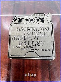 Vintage 1960 Bachelors Sports Car Club Rally Race Dash Emblem Badge Plate Plaque