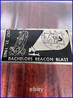 Vintage 1960 Bachelors Sports Car Club Rally Race Dash Emblem Badge Plate Plaque