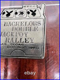 Vintage 1960 Bachelors Sports Car Club Rally Race Dash Emblem Badge Plate Plaque