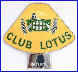 Vintage 1960's Club Lotus Car Badge Emblem Insignia by Marples Beasley Ltd