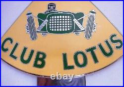 Vintage 1960's Club Lotus Car Badge Emblem Insignia by Marples Beasley Ltd