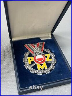 Vintage 1970's Poland Polish PZM Automobile touring Club Car Badge Enamel Box