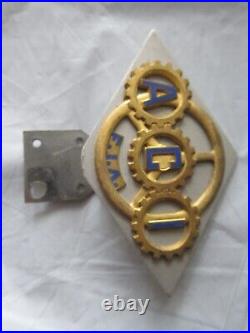 Vintage ACI Automobile Club Italy F. I. A. Car Badge Lorioli Milano-Roma