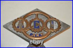 Vintage ACI Automobile Club Italy F. I. A. Car Badge Lorioli Milano-Roma RARE