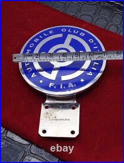 Vintage AUTOMOBILE CLUB D'ITALIA Italy ACI Italian Car Badge Enamel