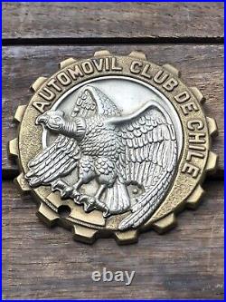 Vintage AUTOMOVILE CLUB DE CHILE Auto Car Club Badge Eagle Emblem