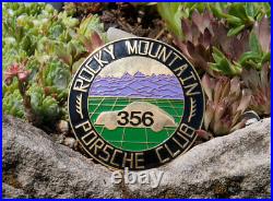 Vintage Automobile Car Badge # Porsche 356 Club Rocky Mountain U. S. A