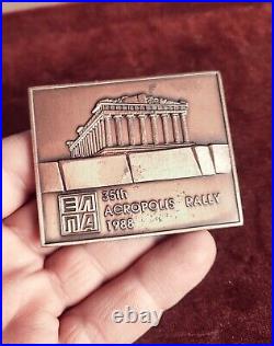 Vintage Automobile Car Club Badge # Elpa Rally Acropolis 1988 Greece Greek