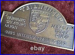 Vintage Automobile Car Club Badge # Porsche 928s Rally Meeting Participant 1982