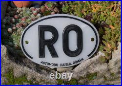 Vintage Automobile Radiator Car Plate / Badge # Automobile Club Romania Roman