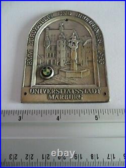 Vintage BMW Automobile Club Meeting Porcelain Enamel Car Grille Sign Emblem 472