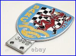 Vintage Barc British Automobile Racing Club Auto Car Badge Marples & Beasley Exc