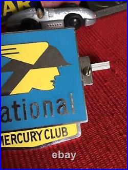 Vintage Car Grill Badge NATIONAL MERCURY CLUB Car Grille Badge VG Condition