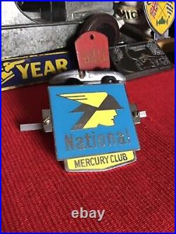 Vintage Car Grill Badge NATIONAL MERCURY CLUB Car Grille Badge VG Condition