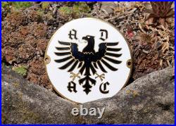 Vintage Enamel Automobil Car Club Badge # Adac General German Automobile Club