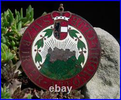 Vintage Enamel Automobil Car Club Badge # Automobile Club Salzburg Austria