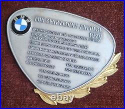 Vintage Enamel Automobil Radiator Car Club Badge # Bmw Trophy Sporting Success