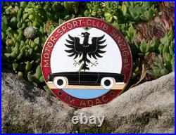 Vintage Enamel Automobile Car Club Badge # Adac Motor Sport Club Sinzig