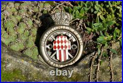 Vintage Enamel Automobile Car Club Badge # Automobile Club Monaco Monte Carlo