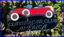 Vintage Enamel Automobile Car Club Badge # Classic Car Club Of America USA