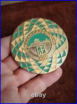 Vintage Enamel Automobile Car Club Badge # Elpa Rally Akropolis 1980 Greece