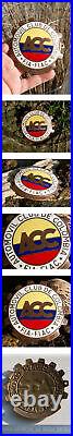 Vintage Enamel Automobile Car Club Badge # Fia Fiac Automobile Club De Colombia