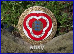 Vintage Enamel Automobile Car Club Badge # Forenede Danske Motorrejere Danmark