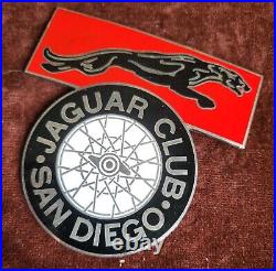 Vintage Enamel Automobile Car Club Badge # Jaguar Club San Diego California