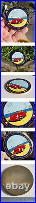 Vintage Enamel Automobile Car Club Badge # Porsche 356 Meeting Ostend Belgium 05