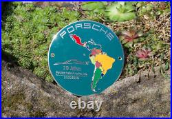 Vintage Enamel Automobile Car Club Badge # Porsche Latin America 10 Jears 2010