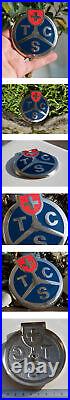 Vintage Enamel Automobile Car Club Radiator Badge # Tcs Touring Club Switzerland